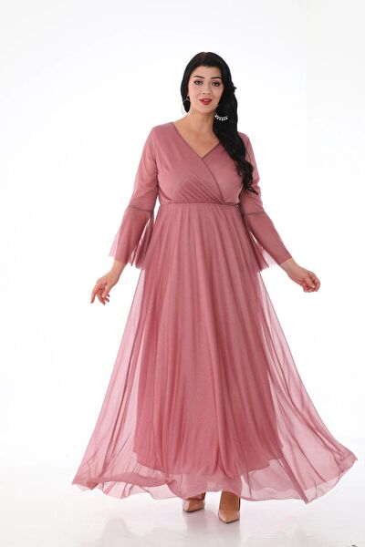 IŞILTI ABİYE Büyük Beden Abiye Elbise