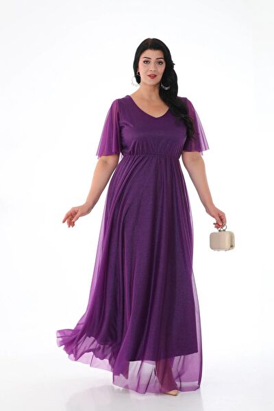 IŞILTI ABİYE Büyük Beden Abiye Elbise