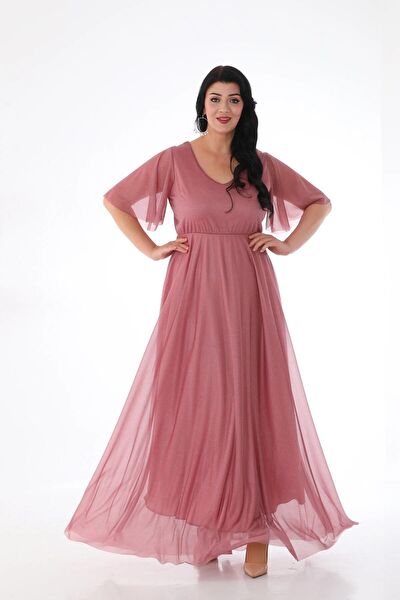 IŞILTI ABİYE Büyük Beden Abiye Elbise