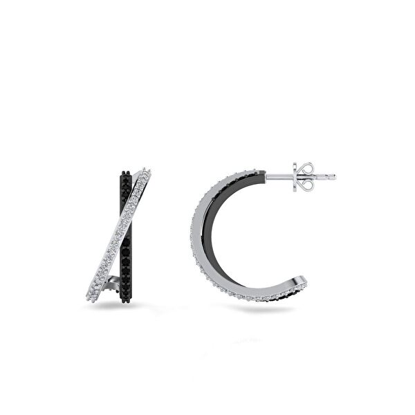 Silvanit Pırlanta Küpe