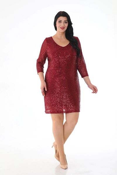 IŞILTI ABİYE Büyük Beden Abiye Elbise