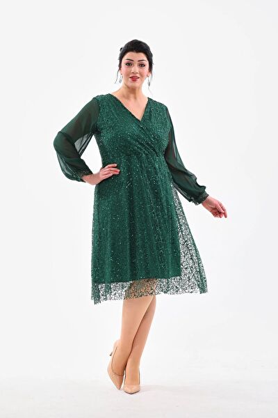 IŞILTI ABİYE Büyük Beden Abiye Elbise