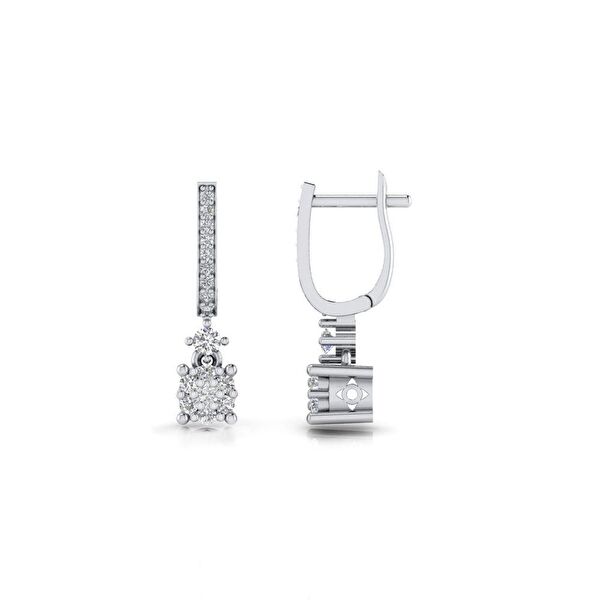 Silvanit Pırlanta Küpe