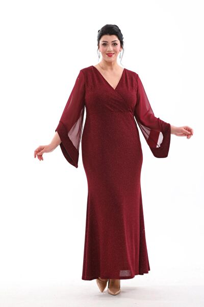 IŞILTI ABİYE Büyük Beden Abiye Elbise