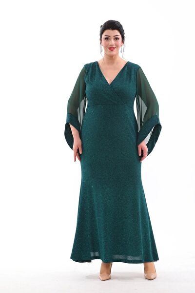 IŞILTI ABİYE Büyük Beden Abiye Elbise