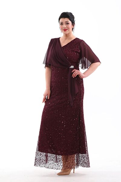 IŞILTI ABİYE Büyük Beden Abiye Elbise