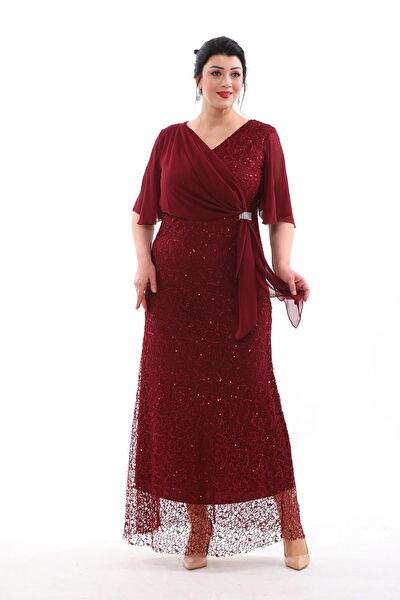 IŞILTI ABİYE Büyük Beden Abiye Elbise