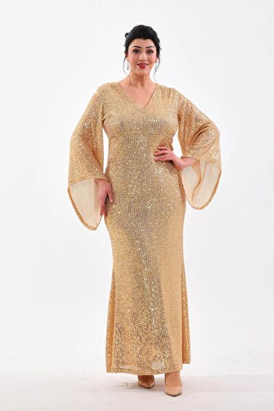 IŞILTI ABİYE Büyük Beden Abiye Elbise