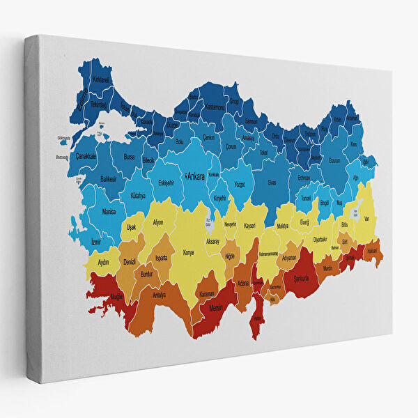 Harita Sepeti Kanvas Tablo