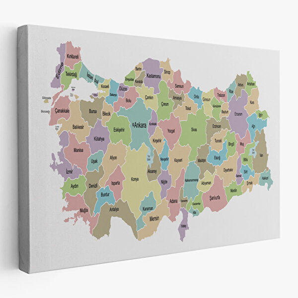 Harita Sepeti Kanvas Tablo