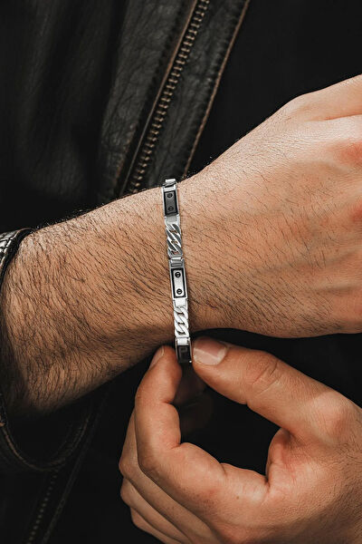 OSMANLI GÜMÜŞ Erkek Bileklik