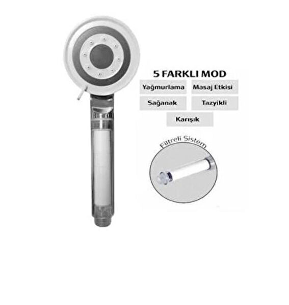 RUDİS ARMATÜR Duş Başlığı, Spirali, Seti