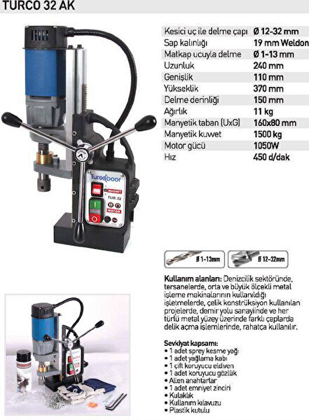 Turcoboor Manyetik Matkap