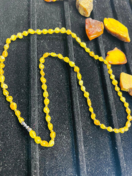 Üsküdar Tesbih Gümüş ve Kehribar Kolye