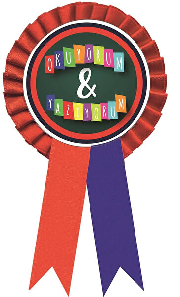 Saten Kokart Rozet Broş, Yaka İğnesi, Rozet