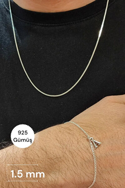 Moda Gümüş Erkek Bileklik