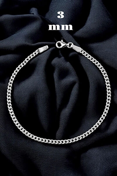 Moda Gümüş Erkek Bileklik