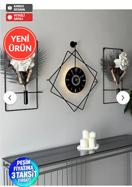 METAQUARTZ Dekoratif Duvar Saati