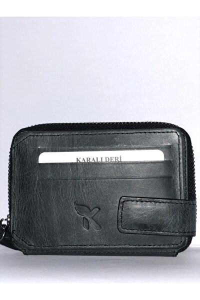 Karalı Deri Kadın Cüzdan
