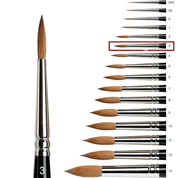 Samur Fırça, Resim Kalemleri