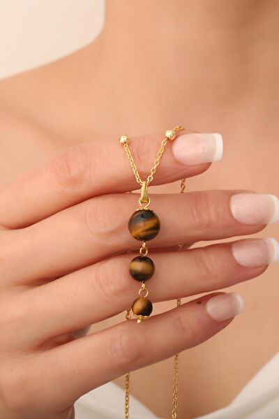 Dünya Doğal Taş Kolye