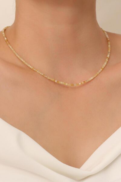 Dünya Doğal Taş Kolye