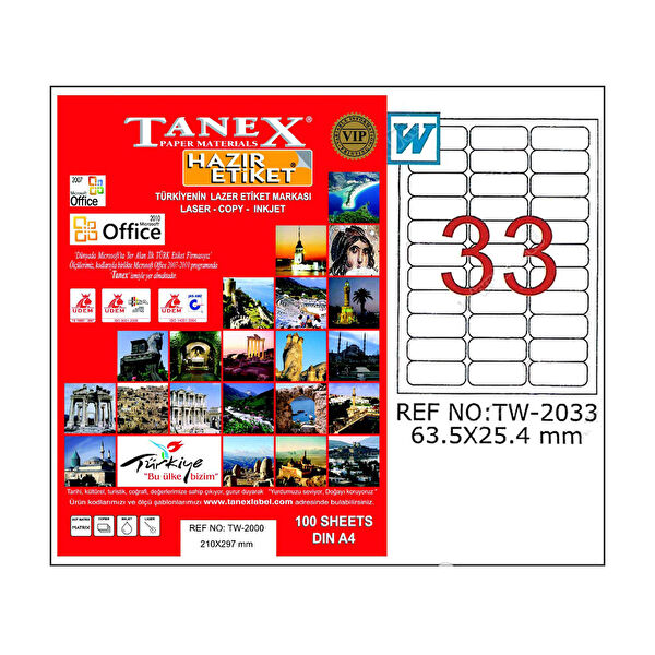 Tanex Etiket, Sticker