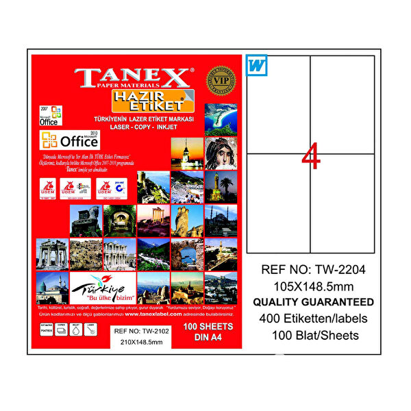 Tanex Etiket, Sticker
