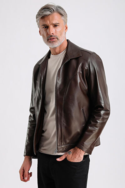 Maroquin Leather Erkek Mont, Kaban