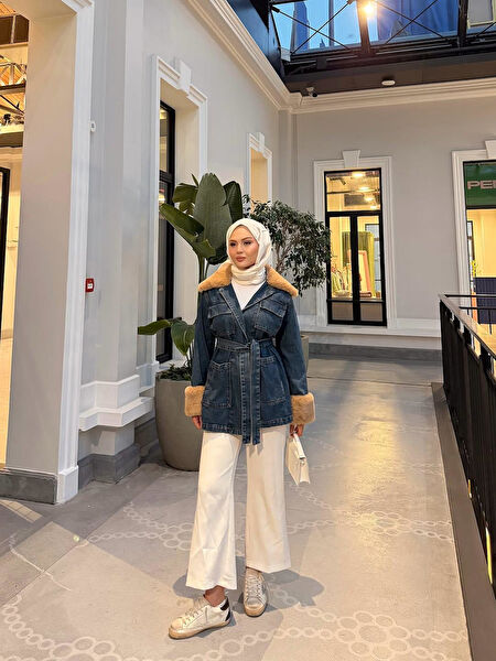 Hb Harma Time Butik Kadın Kot Ceket