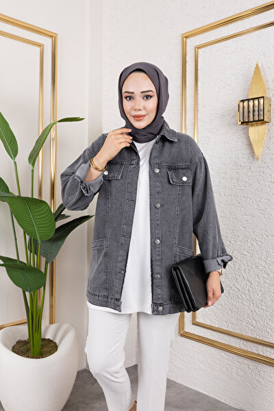 Hb Harma Time Butik Kadın Kot Ceket