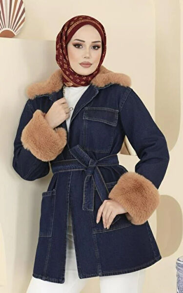 Hb Harma Time Butik Kadın Kot Ceket