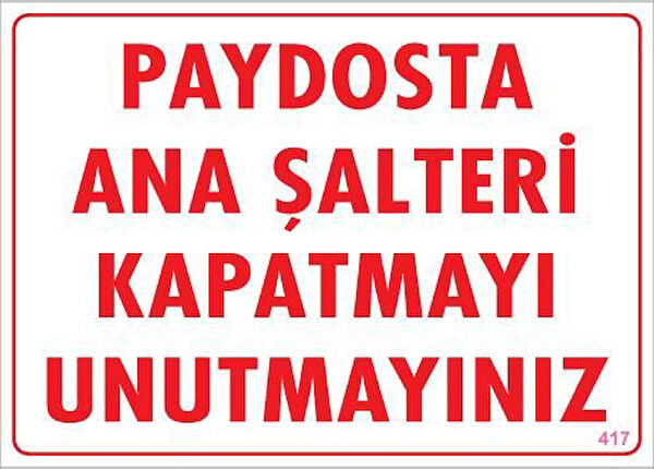 Nil Güvenlik Uyarı İşaretleri, İş Güvenliği Levhaları