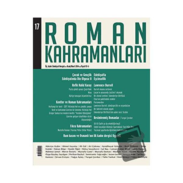 Roman Kahramanları Dergisi Edebiyat Kuramı