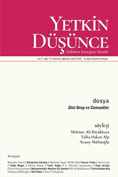 Yetkin Düşünce Dergisi Dergiler