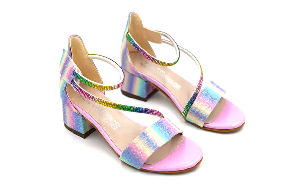 Beyaz Kız Çocuk Topuklu, Abiye Ayakkabı