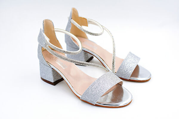 Beyaz Kız Çocuk Topuklu, Abiye Ayakkabı