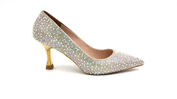 Beyaz Klasik Topuklu Ayakkabı