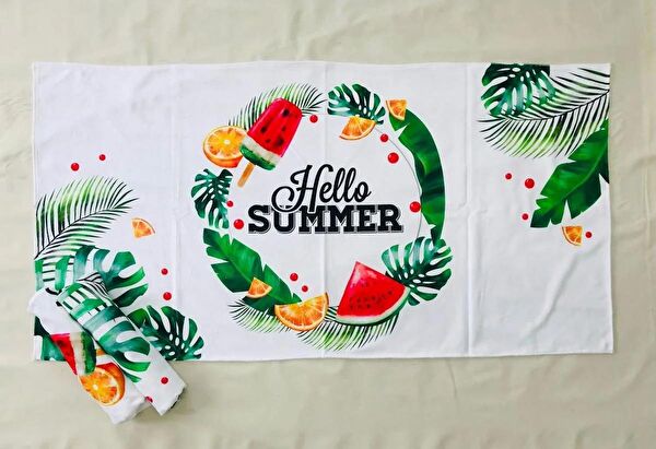 Asya Bayrak Plaj Havlusu