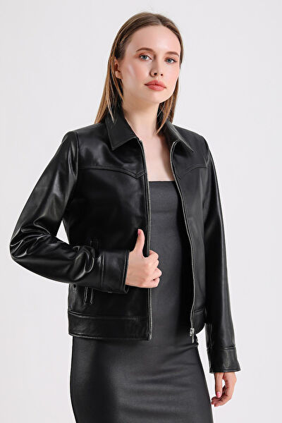 Maroquin Leather Kadın Ceket