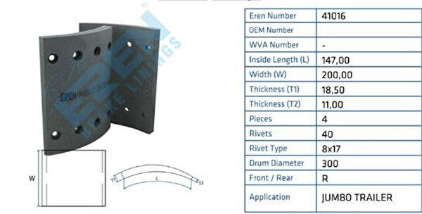 EREN BALATA Fren Balataları