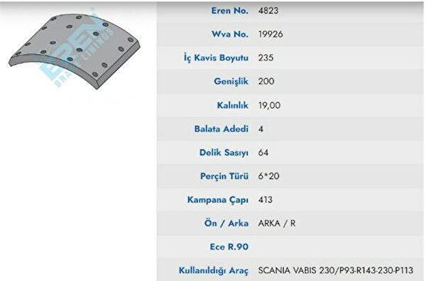 EREN BALATA Fren Balataları