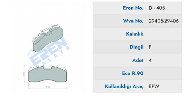 EREN BALATA Fren Balataları