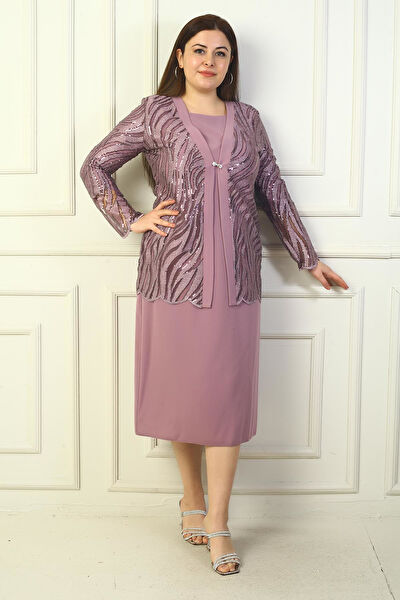 Saygı Giyim Büyük Beden Abiye Elbise