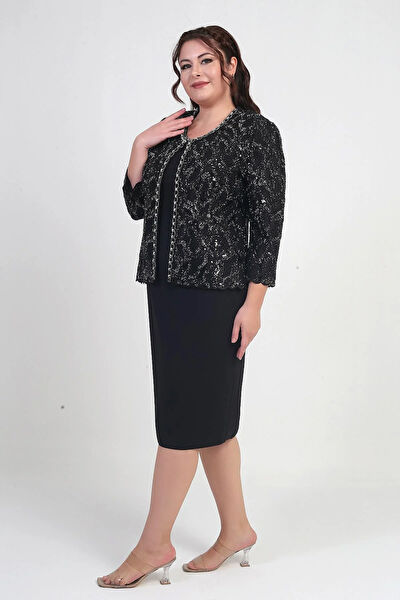 Saygı Giyim Büyük Beden Abiye Elbise