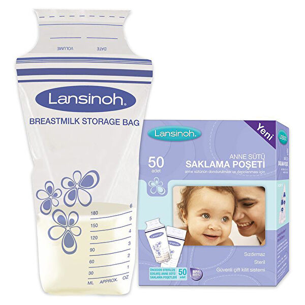 Lansinoh Süt Saklama Poşeti, Kabı