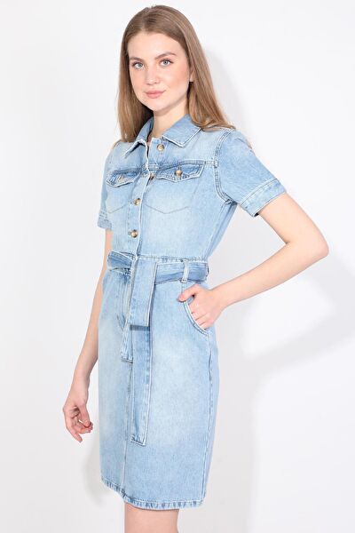 Blue White Günlük Elbise