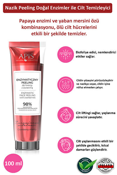 Apis Natural Cosmetics Yüz Peeling, Scrub