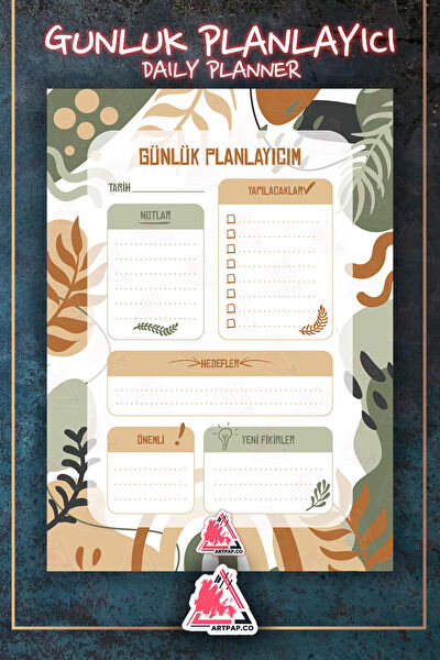 artpapco Defter, Ajanda