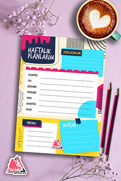 artpapco Defter, Ajanda